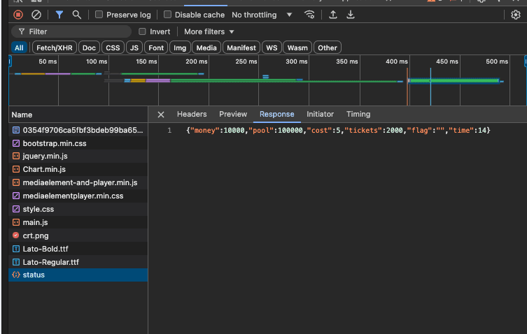 in network tab