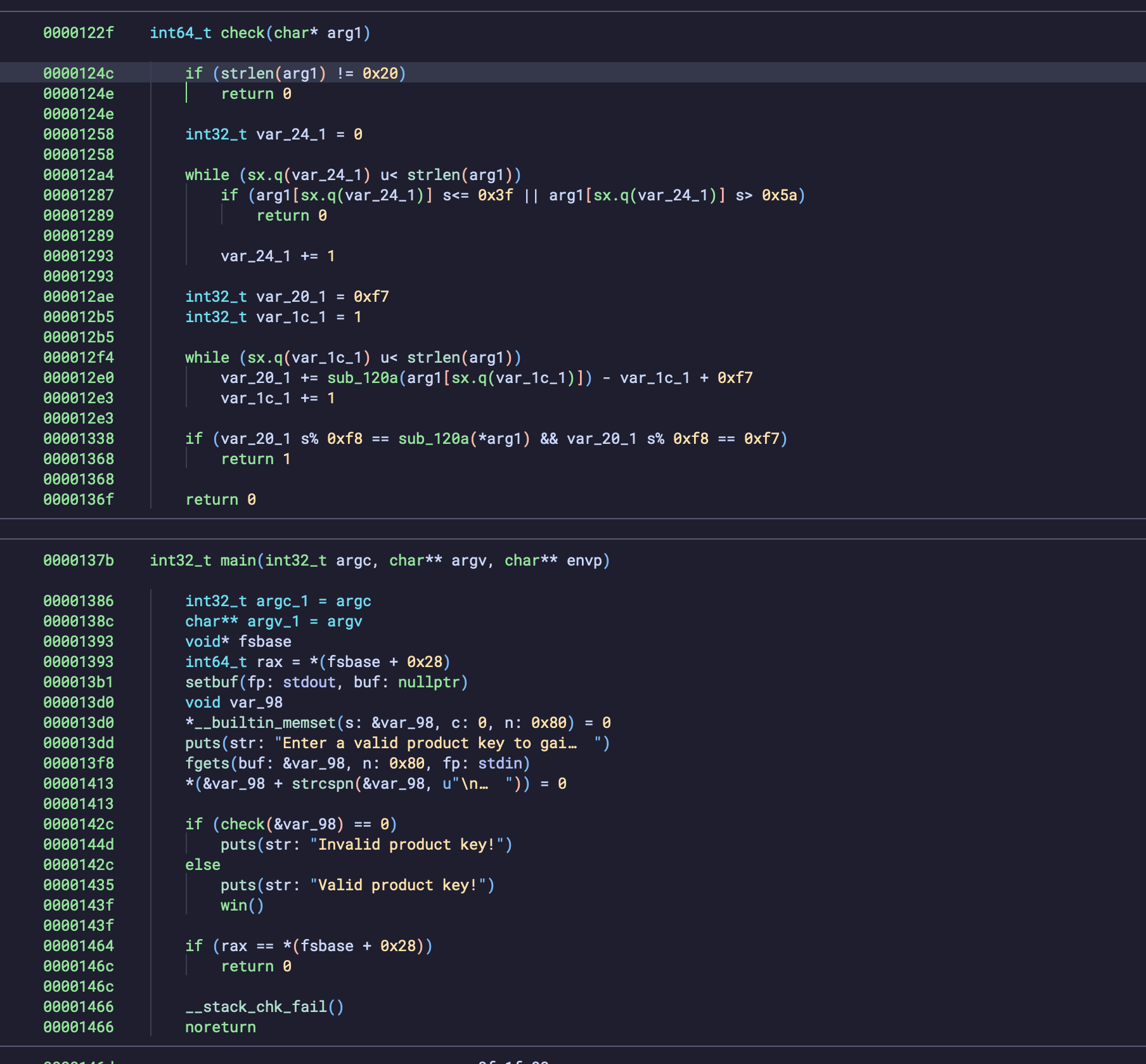 Challenge Decompiled